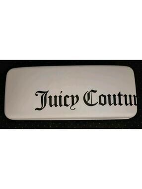 NEW Juicy Couture Hard Eyeglass Clamshell Case With Microfiber Cleaning Cloth